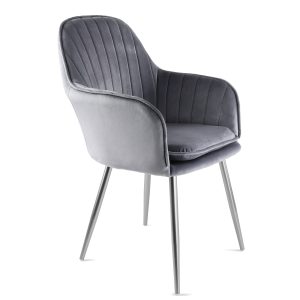Muse Chair Grey Silver Leg - A