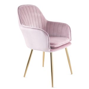 Muse Chair Violet Tully Gold Leg -A